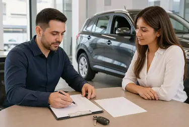 Despachante em Sobral auxiliando no processo de licenciamento de um carro.